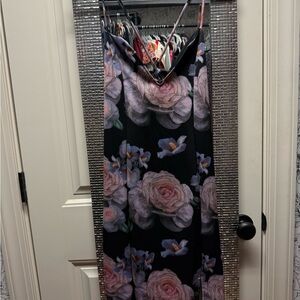 Charlotte Russe Multicolor Floral Dress Midi L-XL